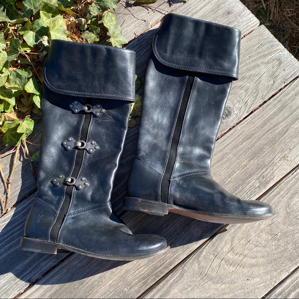 Frye Buckle Embellished Tall Boots